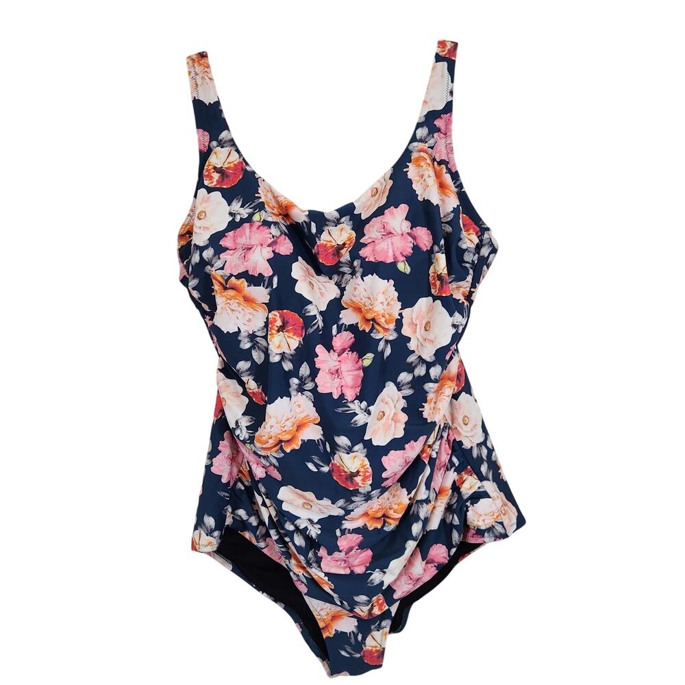 Seekers Essentials Australia Women Swimsuit Sz 20 One Piece Floral XXL Slimming
